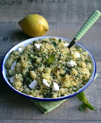 Taboulé au concombre, à la feta et à la menthe