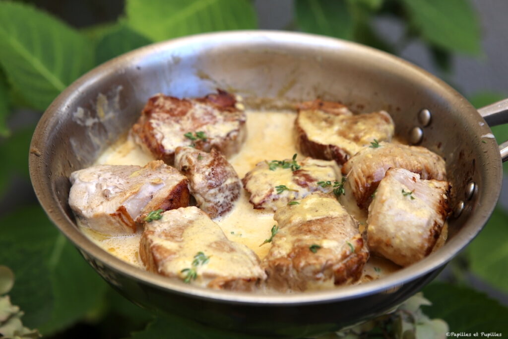 Filet mignon la moutarde et cr me recette rapide