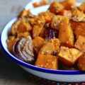 Courge Butternut et patate douce aux épices et graines