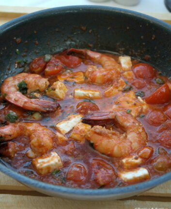 Crevettes Saganaki