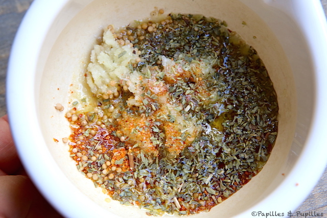 Ingrédients pour la marinade