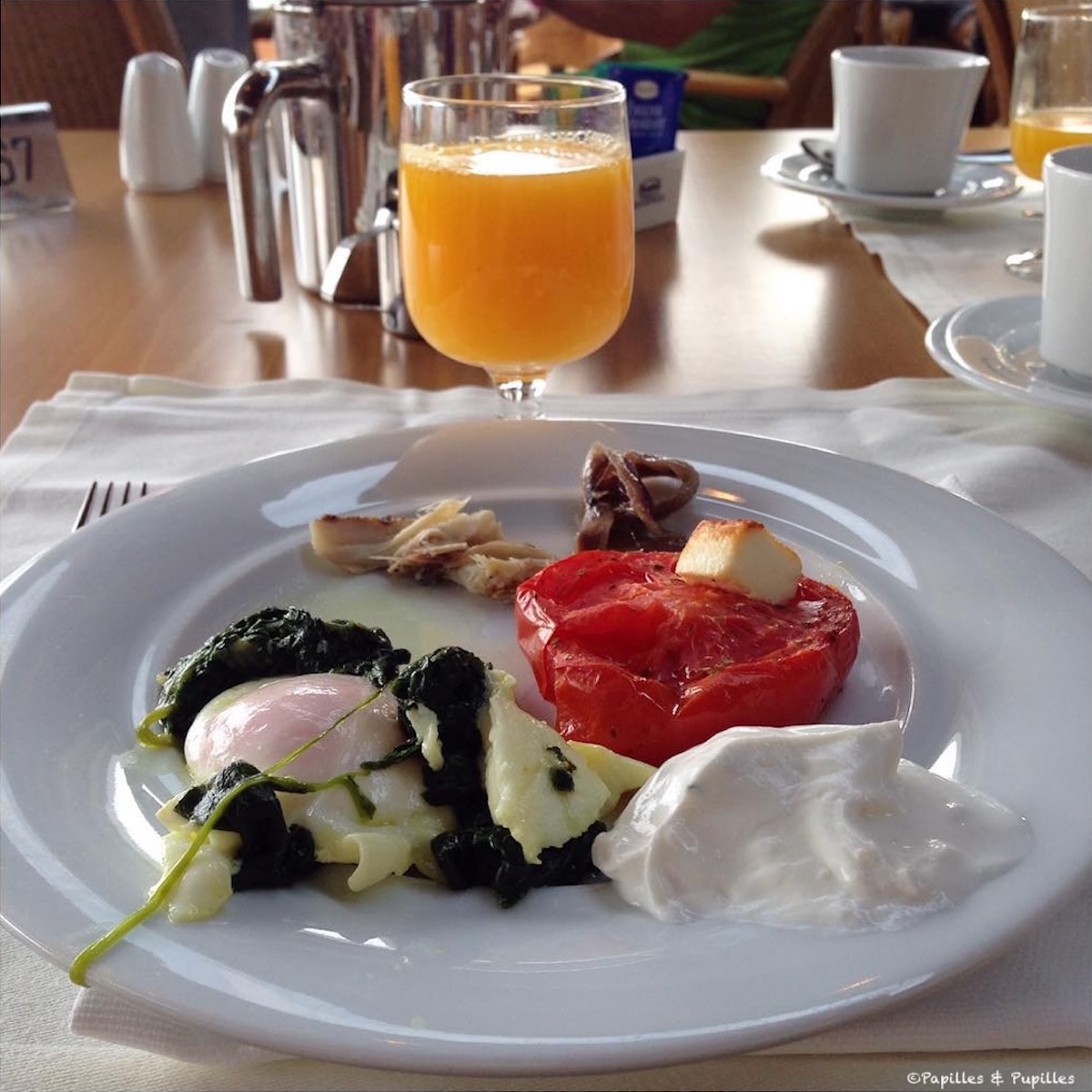 Petit déjeuner à l'hôtel Crète 