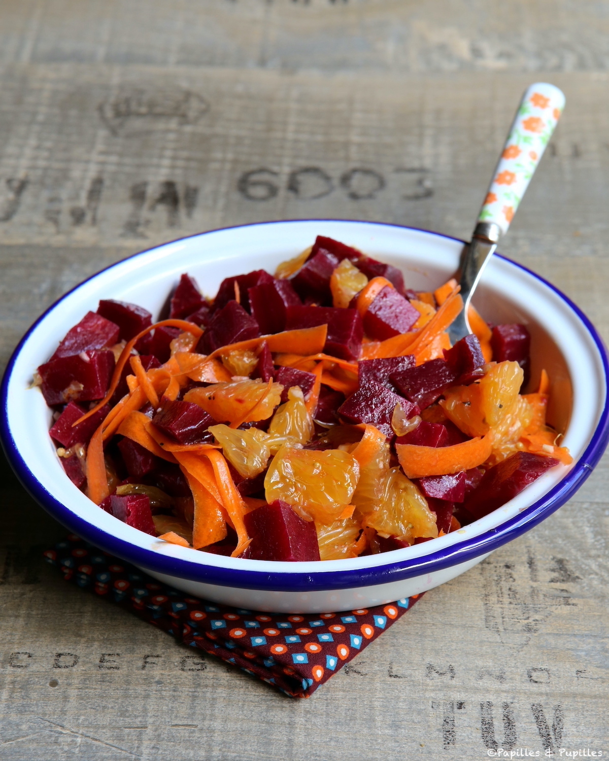 Salade de betteraves oranges et carottes