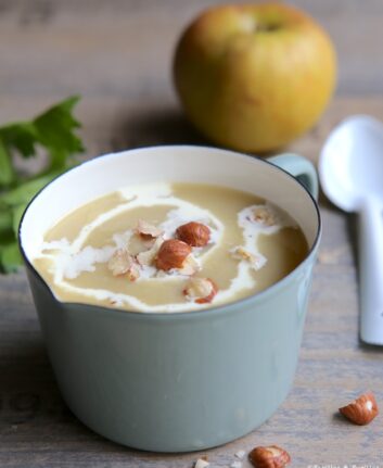 Soupe pommes céleri noisette