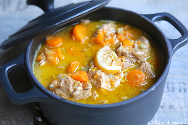 Sauté de veau aux carottes et au citron confit