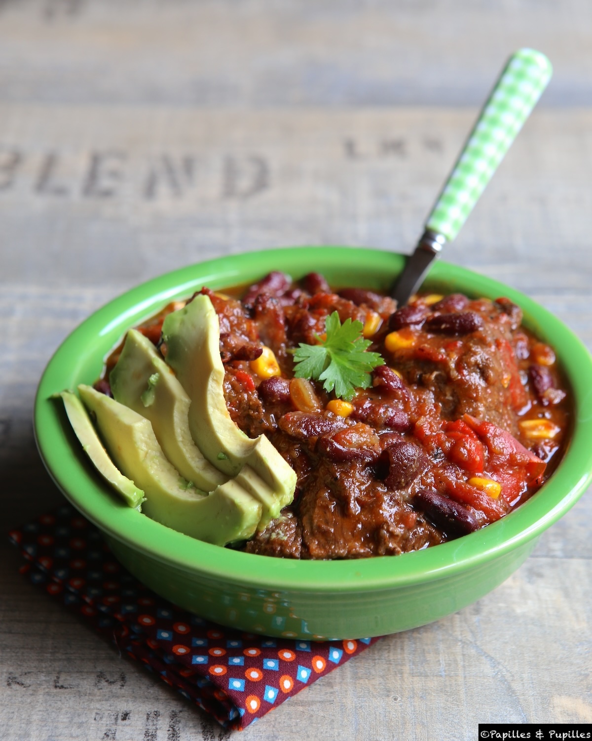 Chili con carne de joues de bœuf, mijoté fondant et parfumé