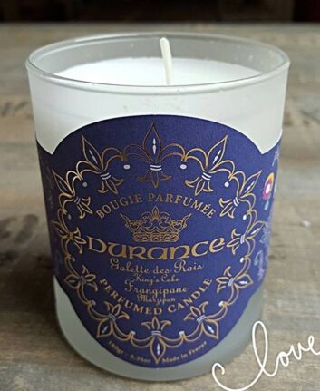 Bougie parfumée Durance- Galette des rois frangipane