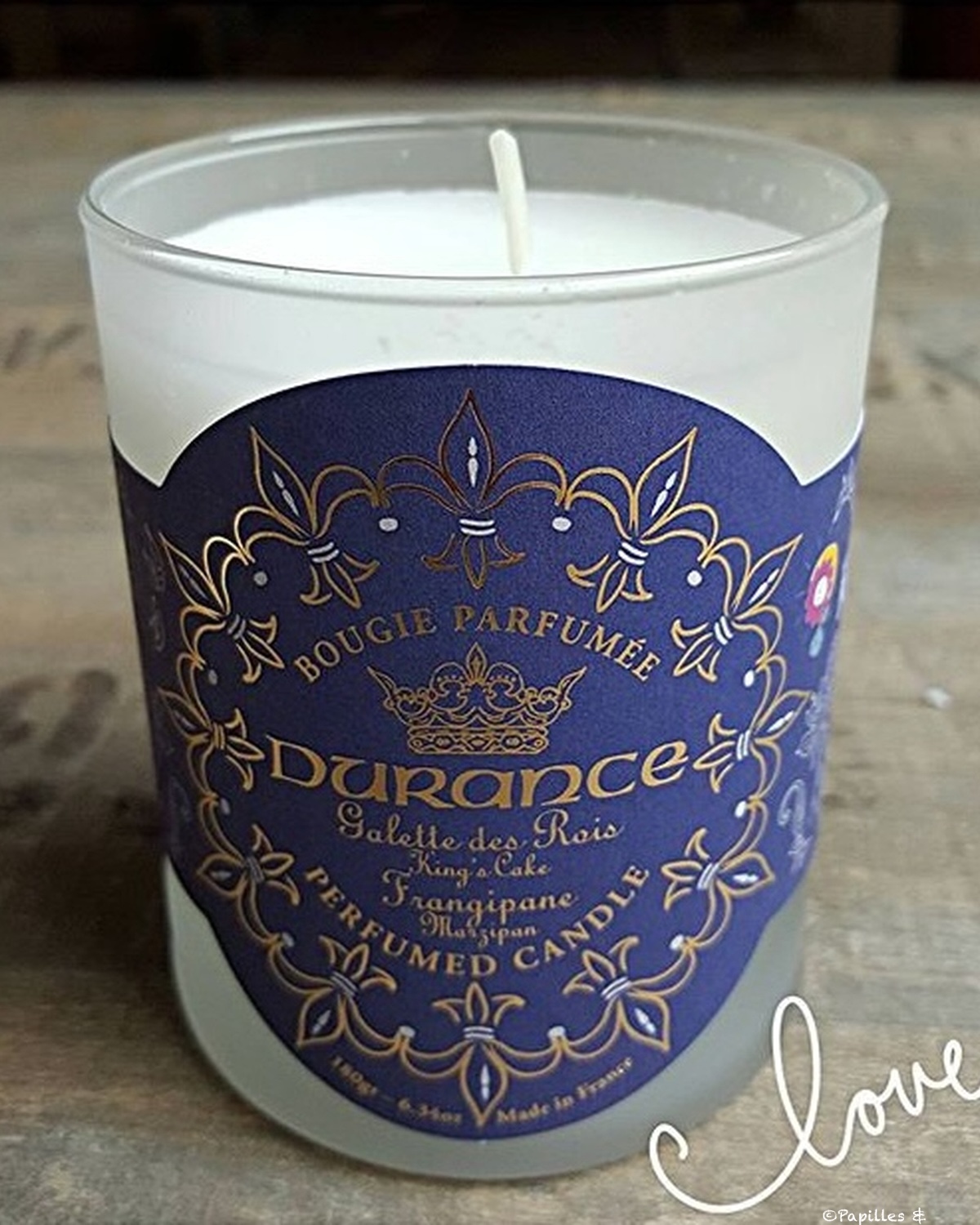 Bougie parfumée Durance- Galette des rois frangipane
