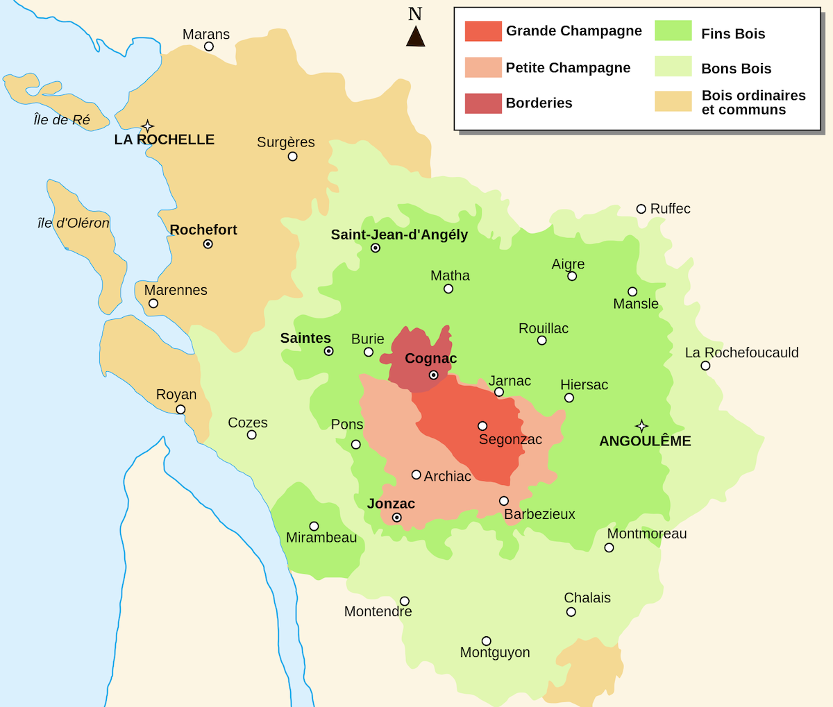 Carte du Cognac