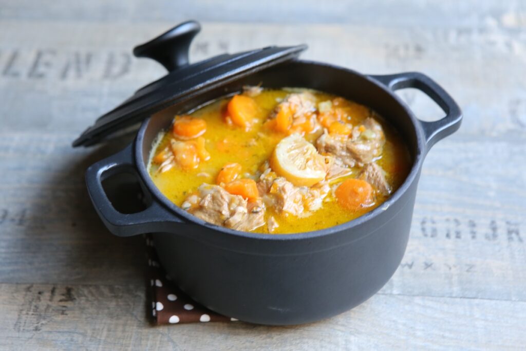 Sauté de veau aux carottes et au citron confit