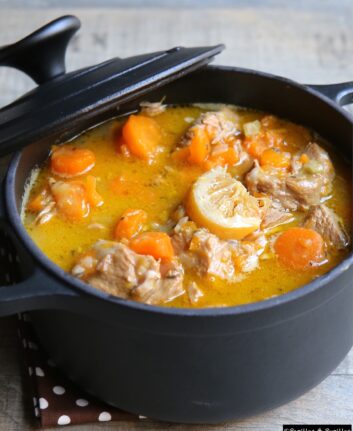Sauté veau aux carottes et citron confit