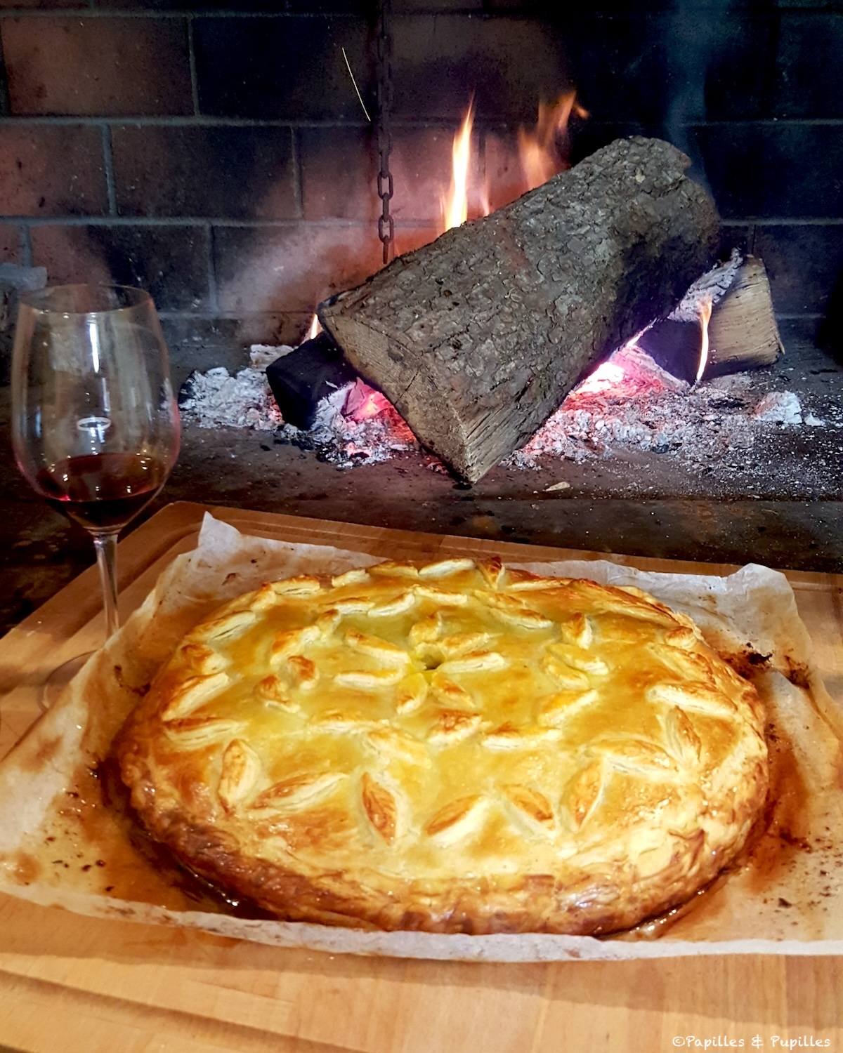 Tourte au foie gras et pigeon du Château Lilian Ladouys