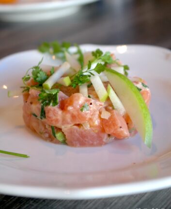 Tartare de truite et pomme verte
