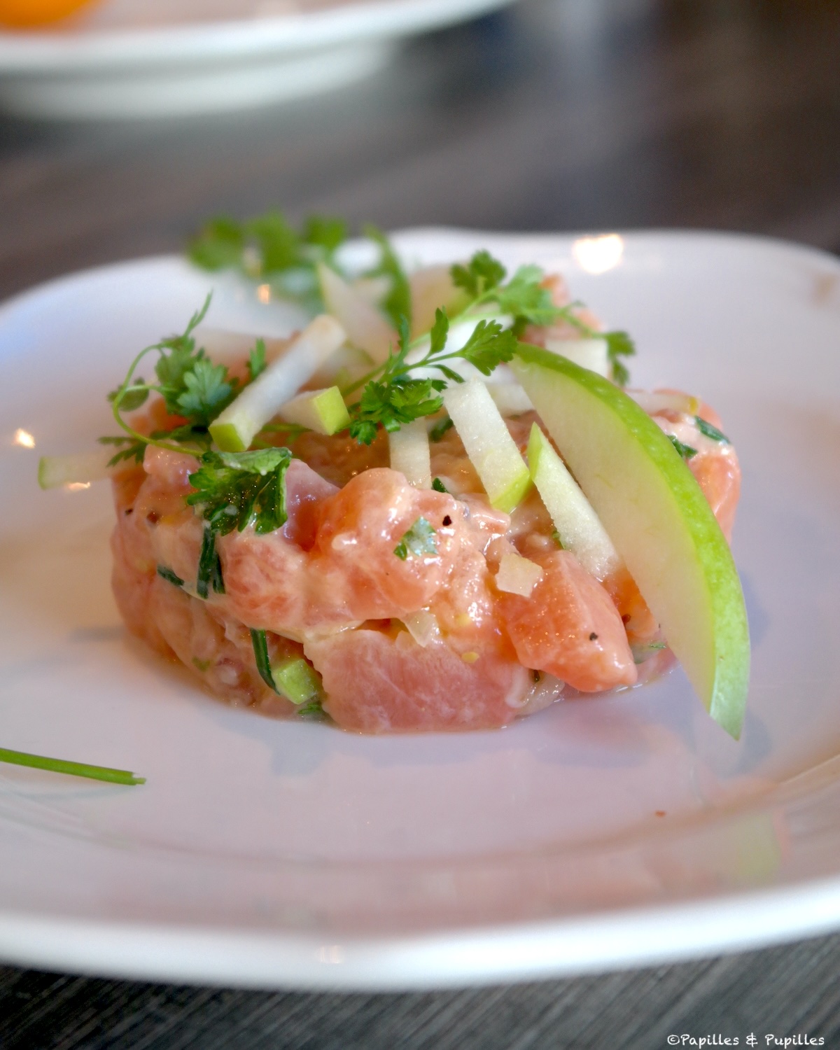 Tartare de truite et pomme verte