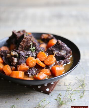 Daube de joue de boeuf aux carottes