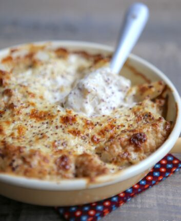 Gratin de chou fleur au Mascarpone et moutarde
