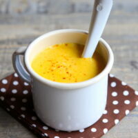 Velouté de butternut au curry et lait de coco