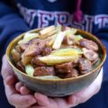 Duo de céleris et marrons sautés au beurre