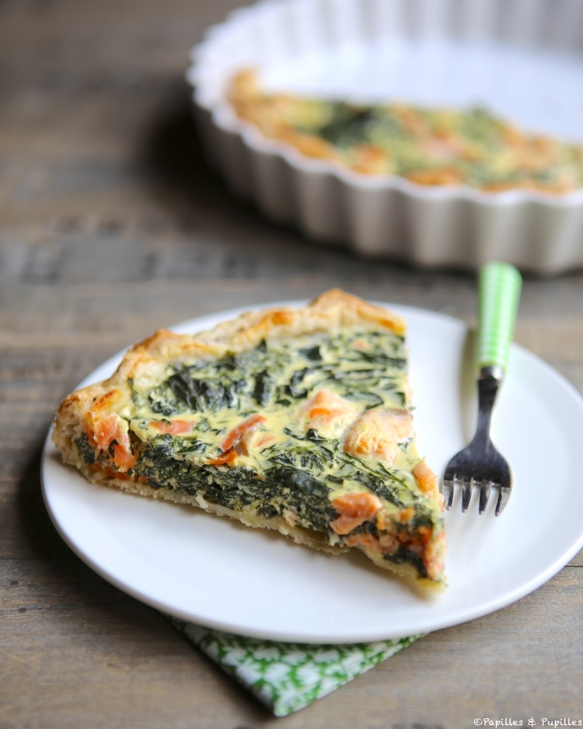 Quiche épinard truite fumée