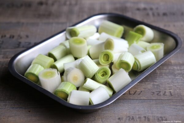 Tronçons de poireaux