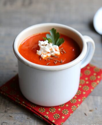 Velouté de piquillos , tomates et cumin
