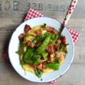 Pâtes à la carbonara aux légumes de printemps