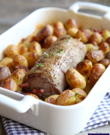 Filet mignon de veau et pommes de terre grenaille