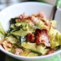 Tagliatelles de courgettes à la carbonara