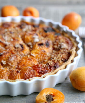 Tarte abricots pralin