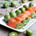 Brochettes kiwaï truite fumée