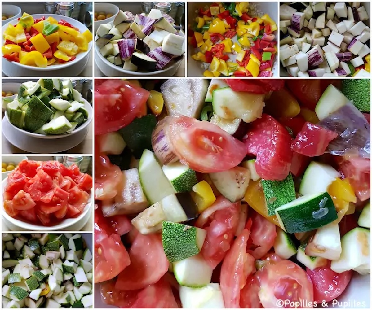 Préparation ratatouille
