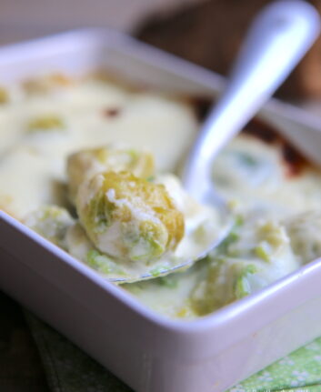 Gratin de choux de Bruxelles au Comté