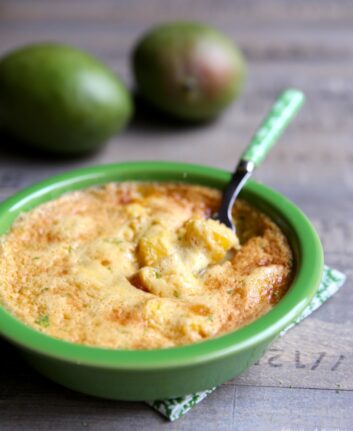 Gratin de mangues gingembre citron vert