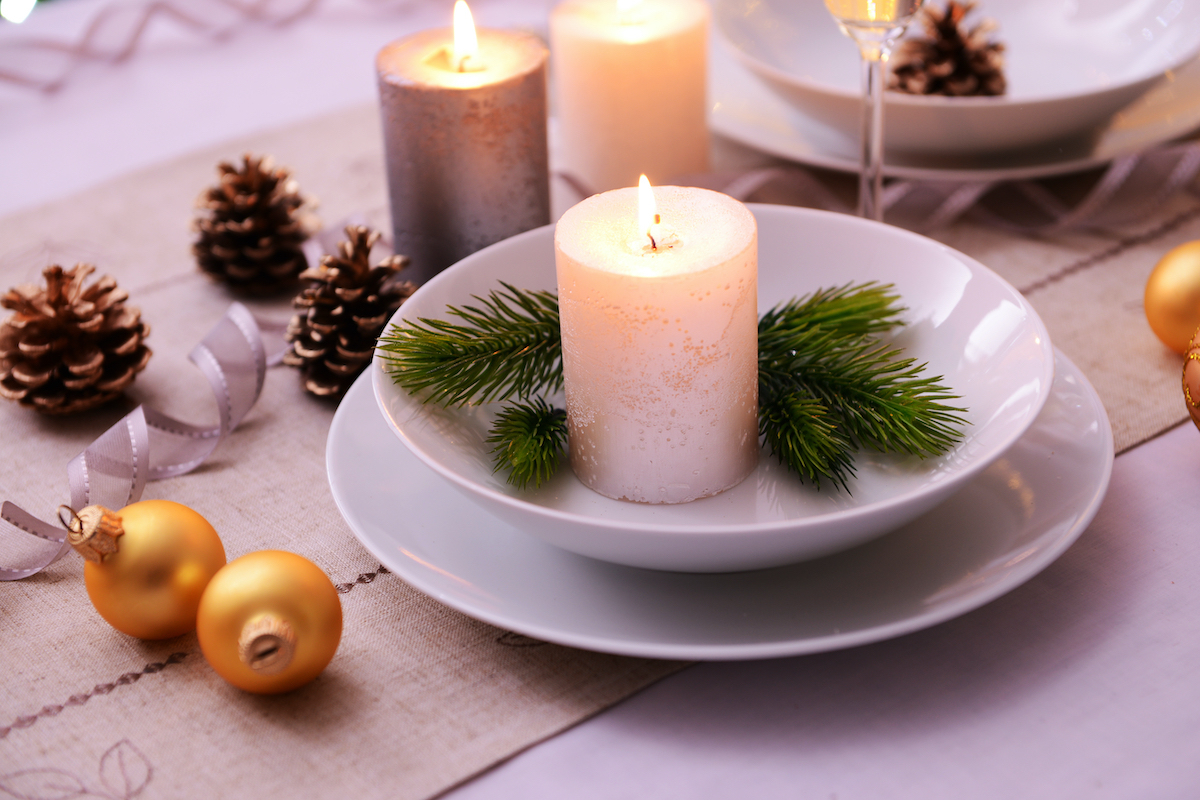 Beautiful Christmas table setting
