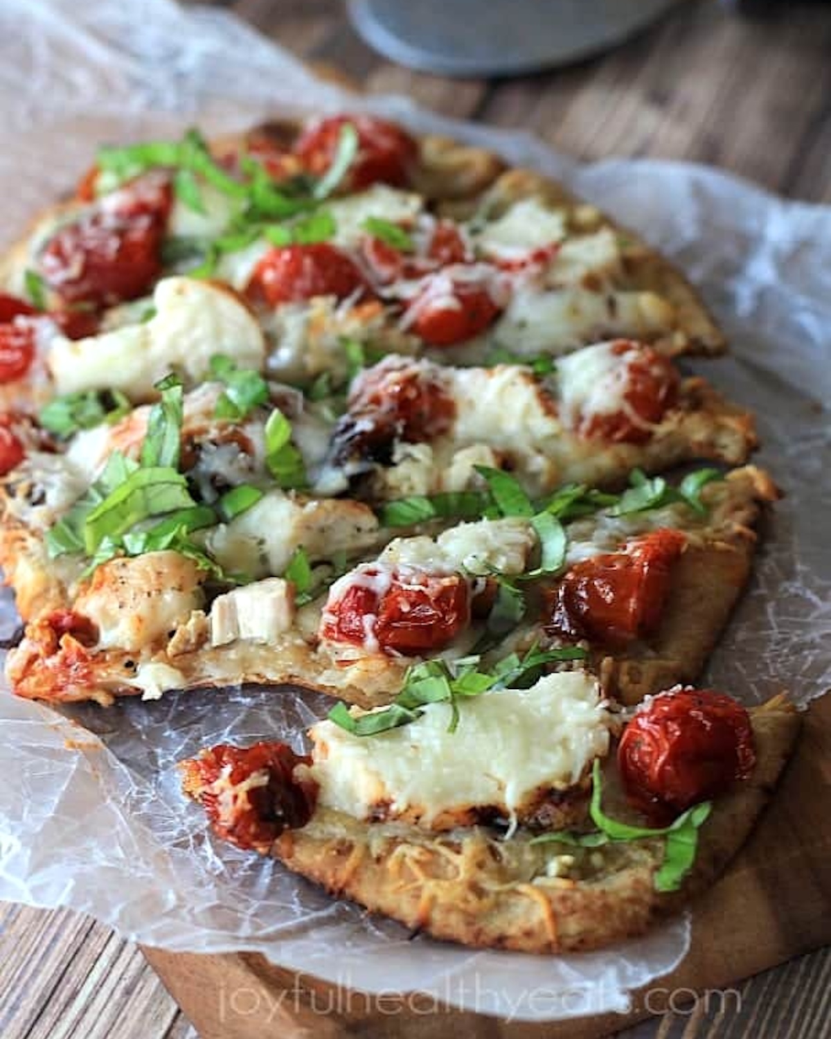 Pizza naan margherita au poulet