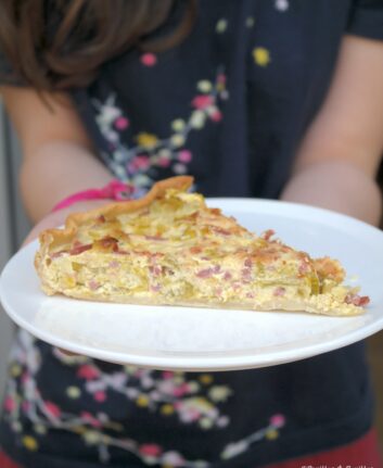 Quiche aux poireaux et au jambon