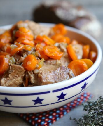 Sauté de veau aux carottes et au sirop d'érable