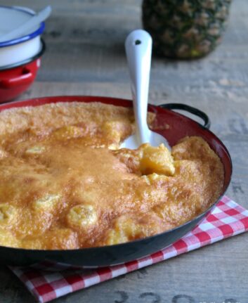 Gratin ananas rhum vanille