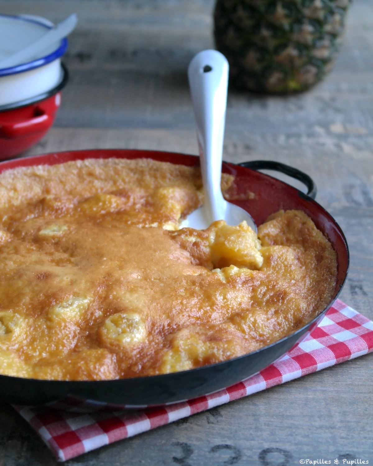 Gratin ananas rhum vanille
