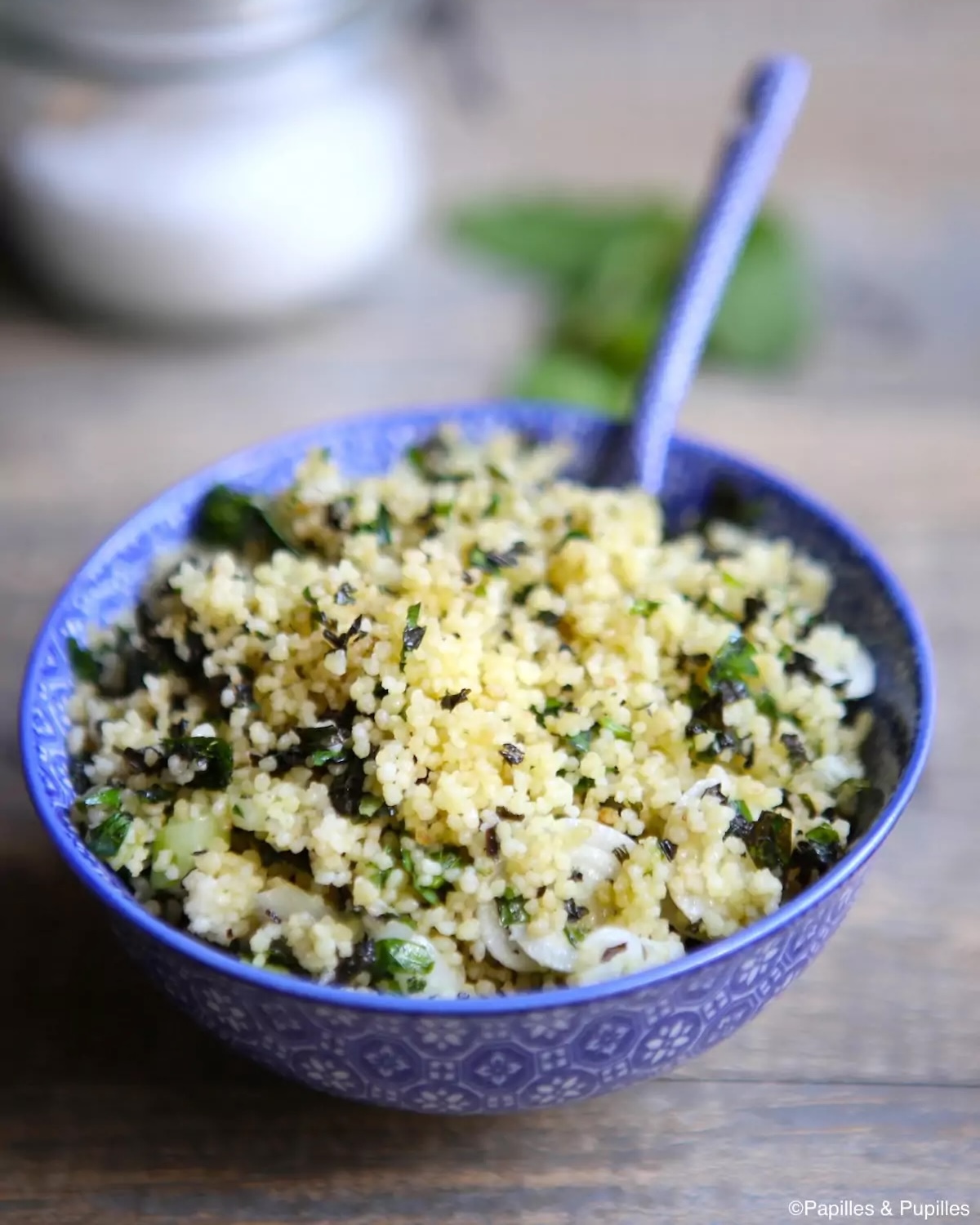 Semoule aux herbes fraîches et au citron confit