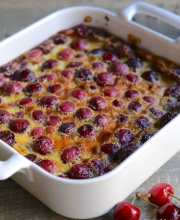 Clafoutis aux cerises et au lait de soja