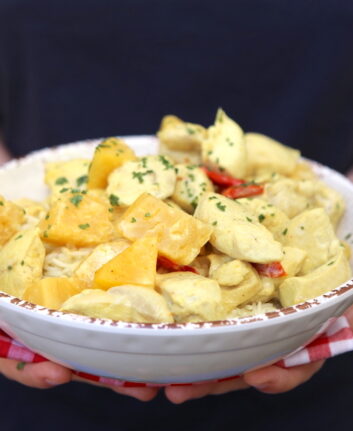 Curry de poulet à l'ananas et lait de coco