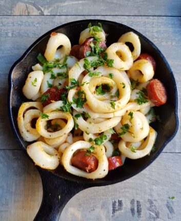 Encornets sautés au chorizo