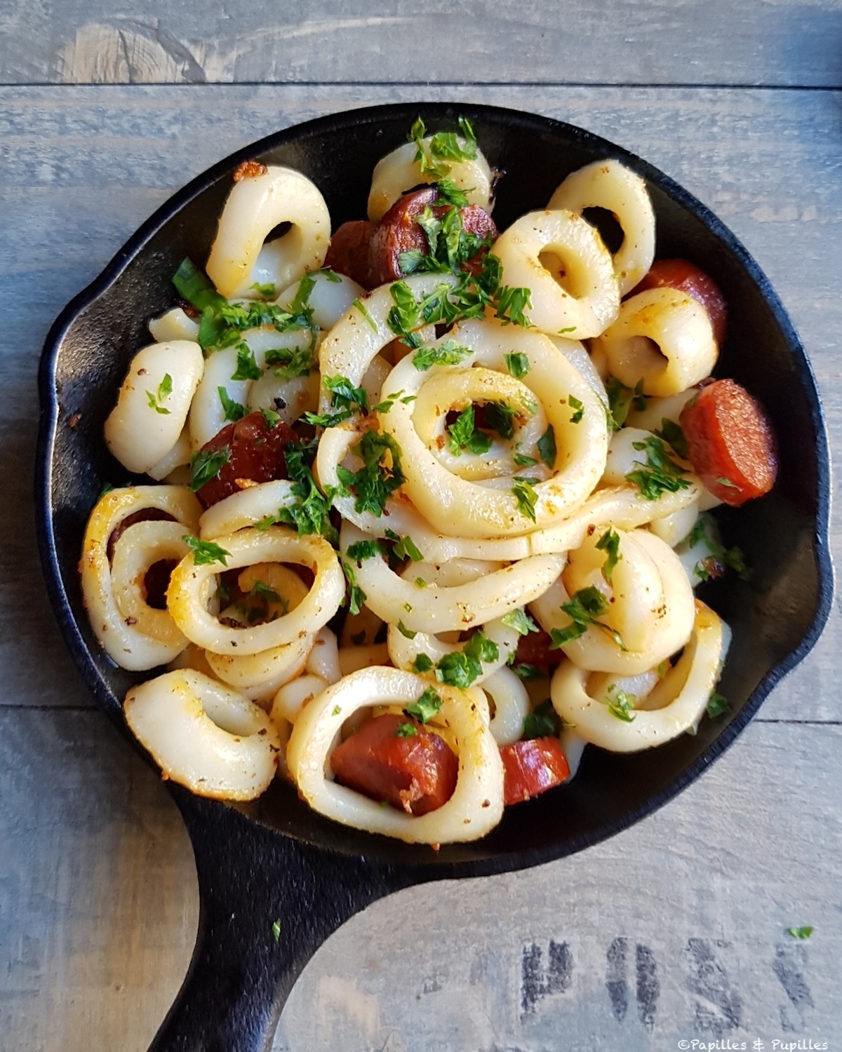 Encornets sautés au chorizo