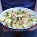 Salade de pomme de terre et crevettes