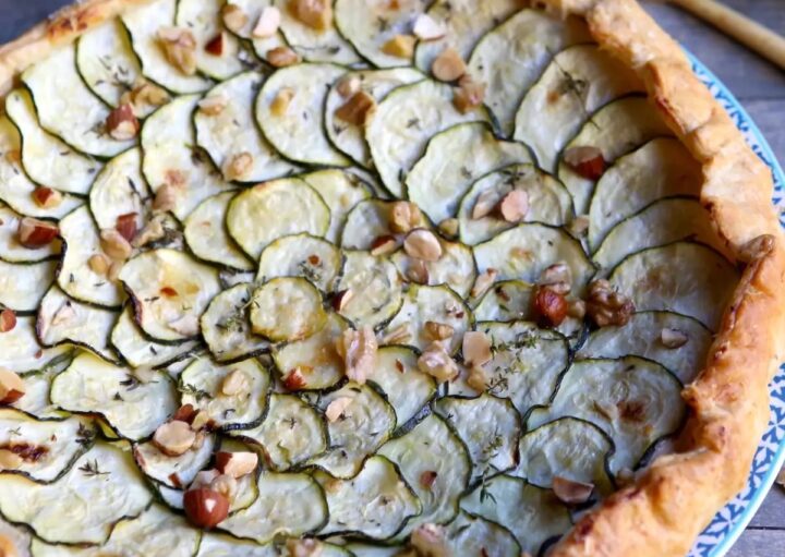 Tarte à la courgette, à la ricotta et à la moutarde