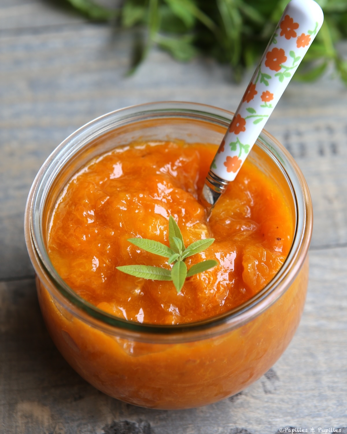 Compote d'abricots à la verveine citronnelle