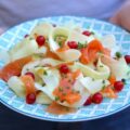 Salade de concombre à la truite fumée