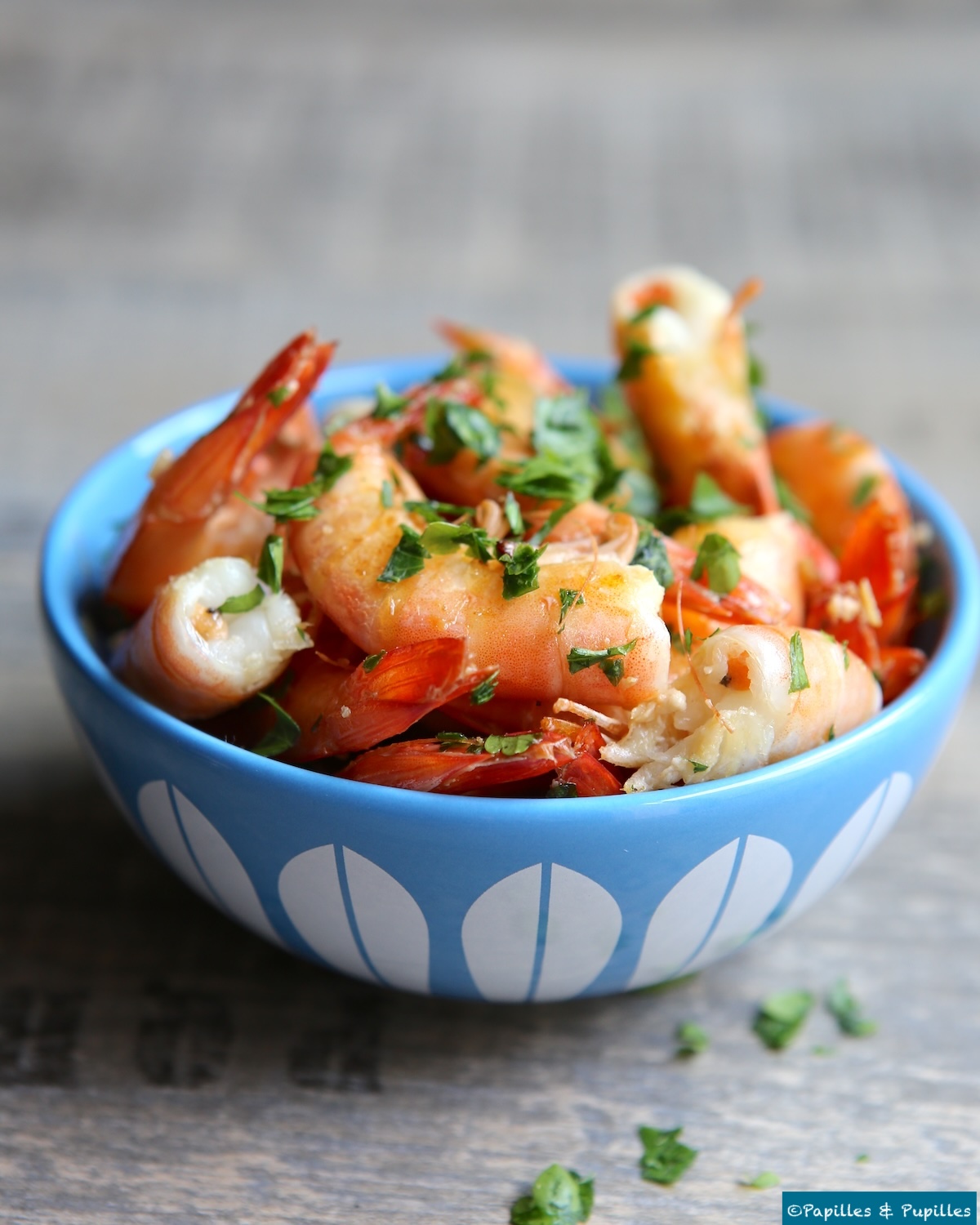 Crevettes à l'ail et au persil