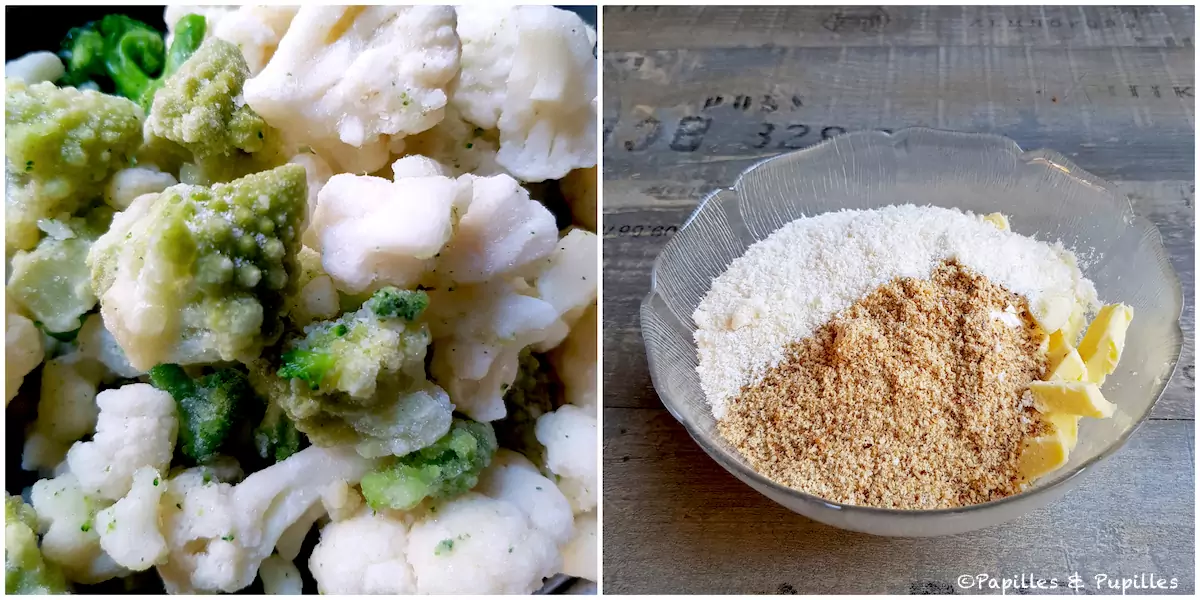 Cuisson des choux et ingrédients de la pâte à crumble